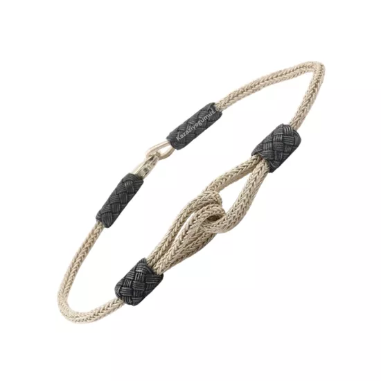 1000 Ayar Siyah Beyaz Oksitli Aşk Model Bileklik