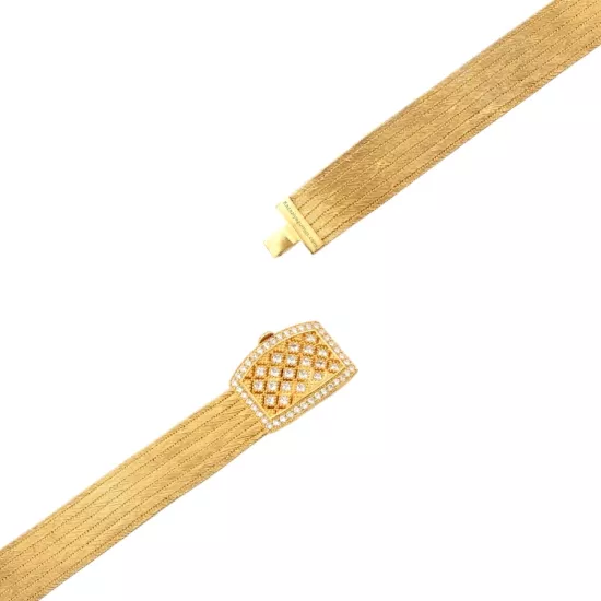 21 Row Trabzon Wicker Silver Bracelet