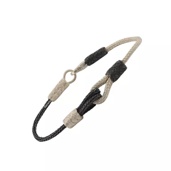 1000 Ayar Siyah Beyaz Oksitli Aşk Model Bileklik