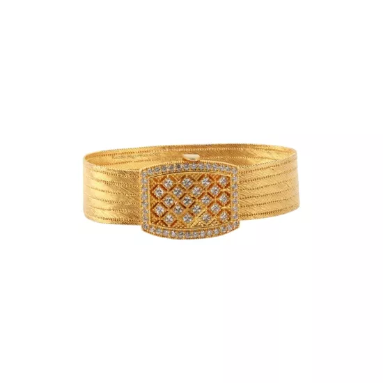 21 Row Trabzon Wicker Silver Bracelet