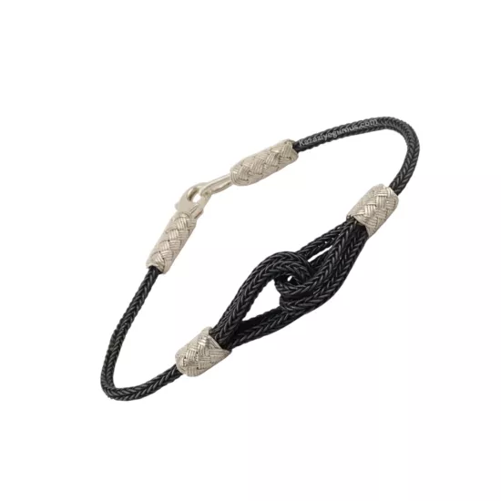 1000 Ayar Siyah Oksitli Aşk Model Gümüş Bileklik