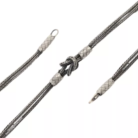 1000 Ayar Düğüm Oksitli Gümüş Bileklik