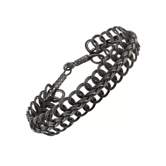 1000 Ayar Kazaziye Balıksırtı Gümüş Bileklik