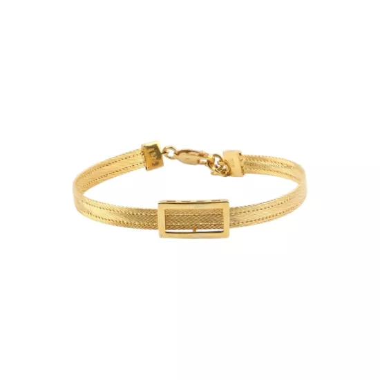 3 Row Baguette Trabzon Wicker Silver Bracelet