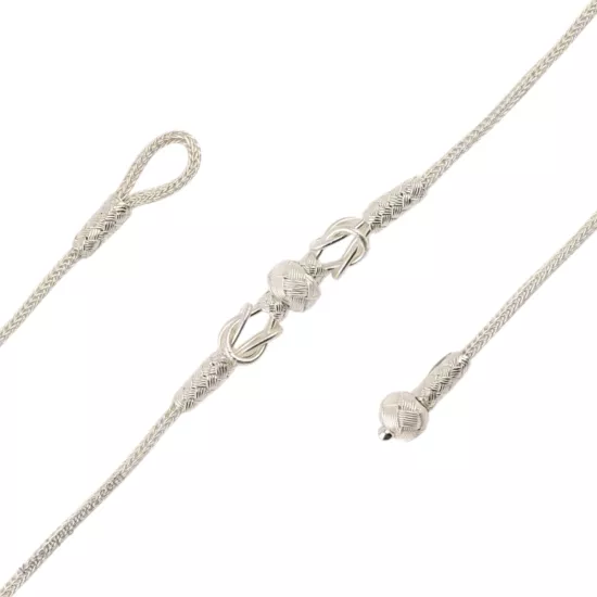 1000 Ayar Kazaziye Beyaz Top Gümüş Bileklik