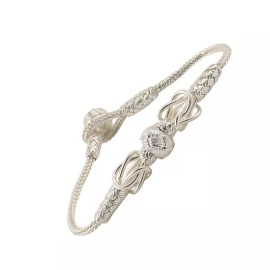 1000 Ayar Kazaziye Beyaz Top Gümüş Bileklik