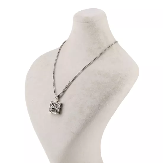 925 Ayar Kare Semazen Cevşen Gümüş Kolye
