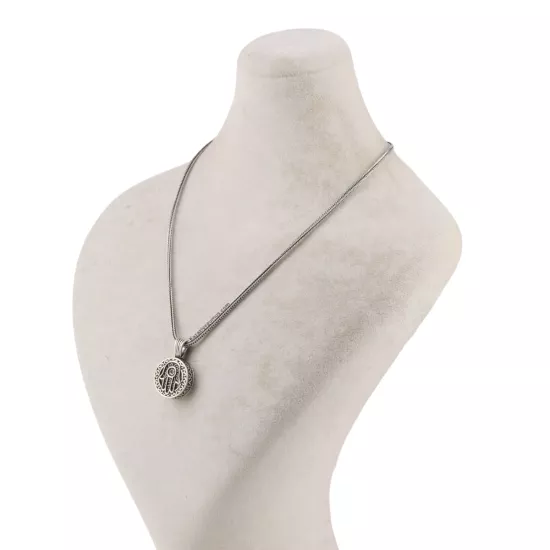 925 Ayar Fatma Ana İşlemeli Cevşen Gümüş Kolye