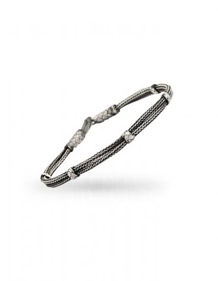 Oxidized Kazaziye Bicik Silver Bracelet