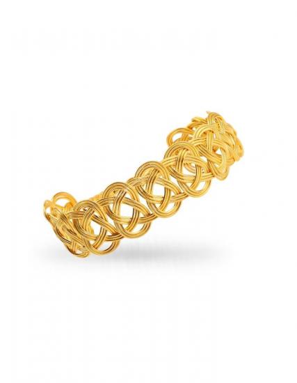 Gold Plated Kazaziye Herringbone Bracelet