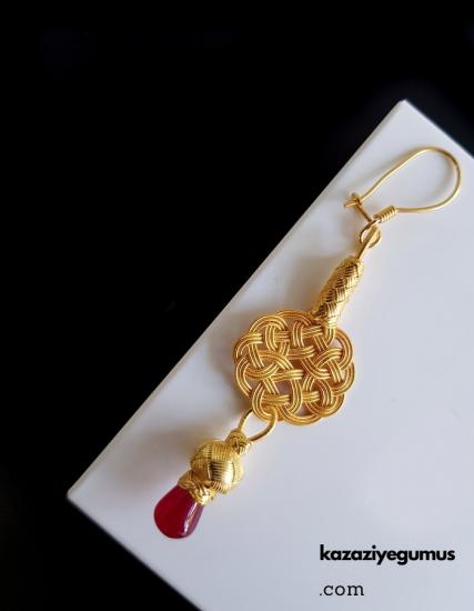 Gold Plated Kazaziye Earrings