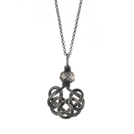 Love Knot Kazaziye Oxide Womens Necklace