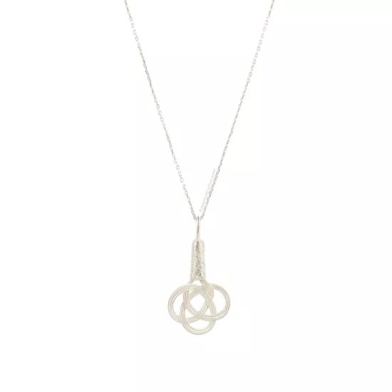 1000 Ayar Kazaziye Düğümlü Gümüş Kolye