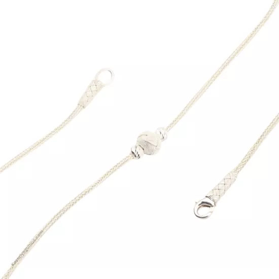 1000 Ayar Kazaziye Beyaz Top Gümüş Bileklik