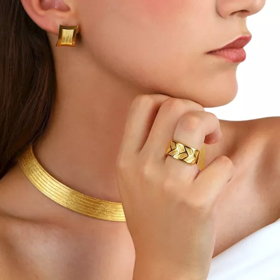 925 Ayar Örgü Model Trabzon Hasırı Gümüş Yüzük