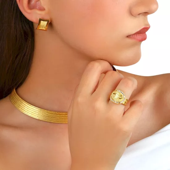 925 Ayar Osmanlı Tuğralı Trabzon Hasırı Yüzük