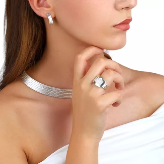 925 Ayar Yonca Kadın Gümüş Yüzük