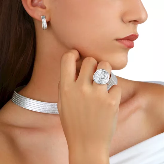 925 Ayar Reşat Model Trabzon Hasırı Gümüş Yüzük