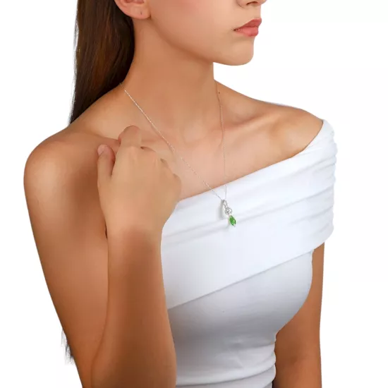 1000 Ayar Kazaziye Boncuklu Gümüş Kolye