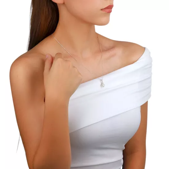 Kazaziye Top Model Kadın Gümüş Kolye