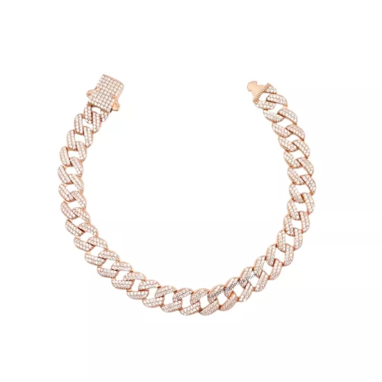 925 Ayar Rose Beyaz Taşlı Gurmet Bileklik