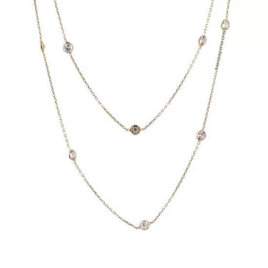 925 Ayar Sıra Taşlı Kadın Zincir Kolye