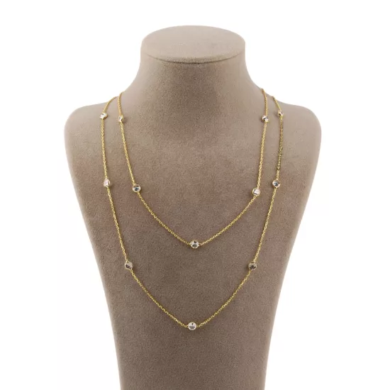 925 Ayar Sıra Taşlı Kadın Zincir Kolye