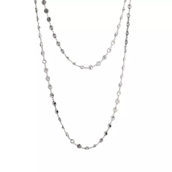 925 Ayar Sıra Taşlı Rose Kadın Zincir Kolye