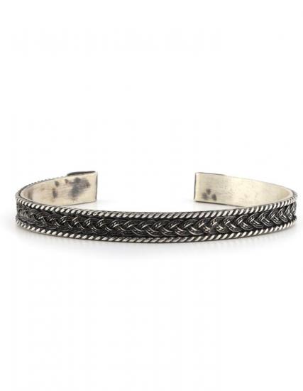 Knitted Men’s Silver Bracelet