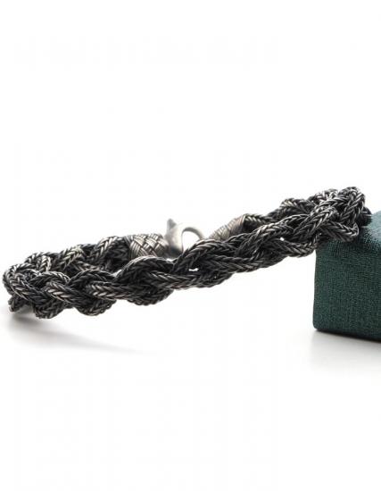 Knitted Silver Bracelet