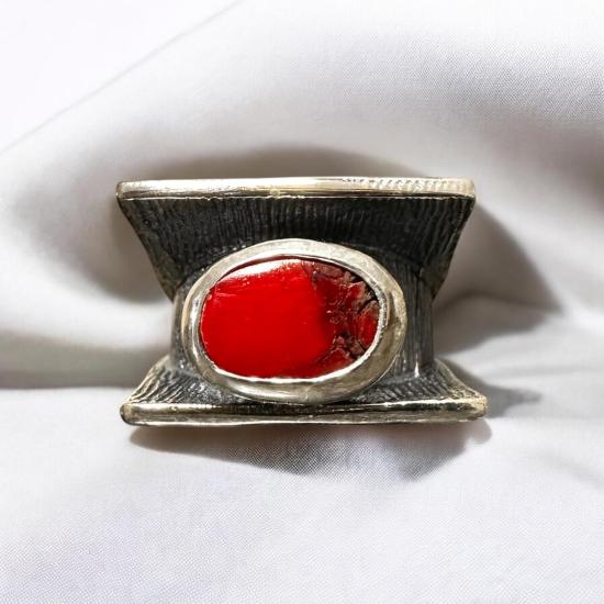 Akik Taşlı Vintage Gümüş Yüzük