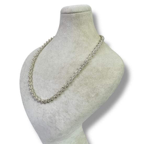 925 Sterling 5mm Rope Women’s Silver Chain