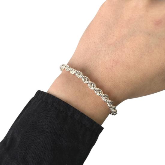 925 Sterling 5mm Rope Women’s Silver Bracelet