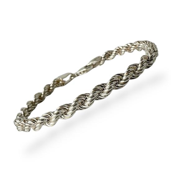 925 Sterling 5mm Rope Women’s Silver Bracelet