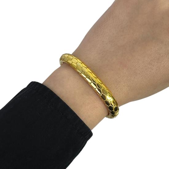 925 carat Snake Gold Plated Vip Silver Bracelet