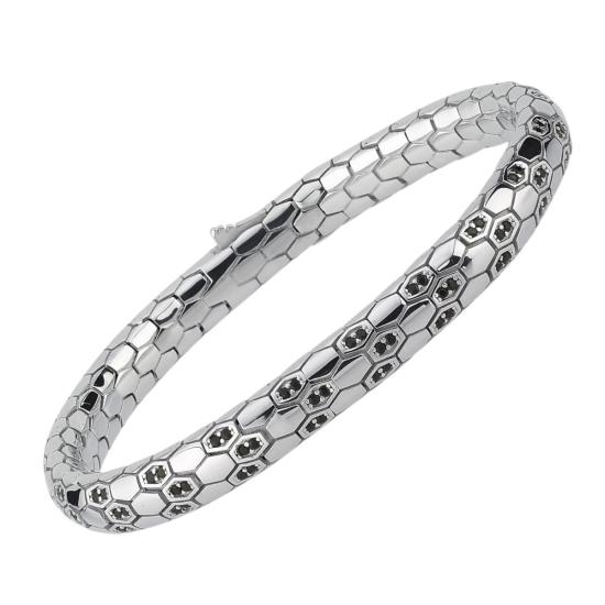 925 sterling Snake Vip Silver Bracelet with White Zircon Stone