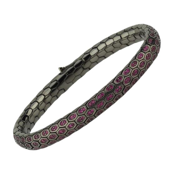 Sapphire Stone White 925 sterling Snake Vip Silver