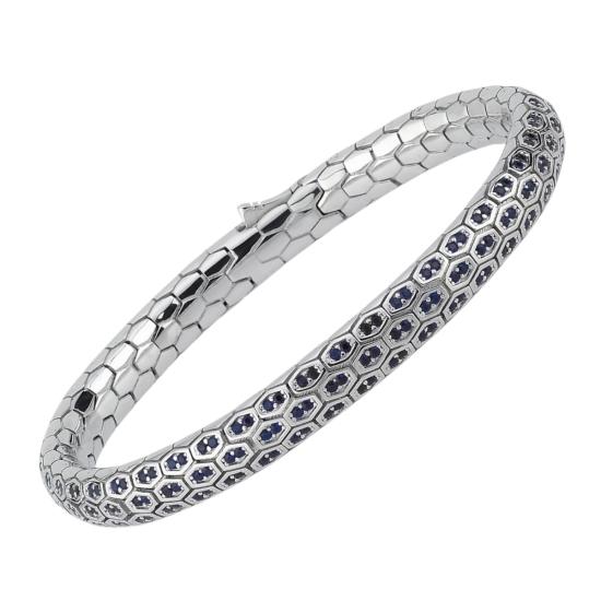 Sapphire Stone White 925 sterling Snake Vip Silver