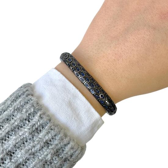 925 sterling White Rhodium Snake Vip Silver Bracelet