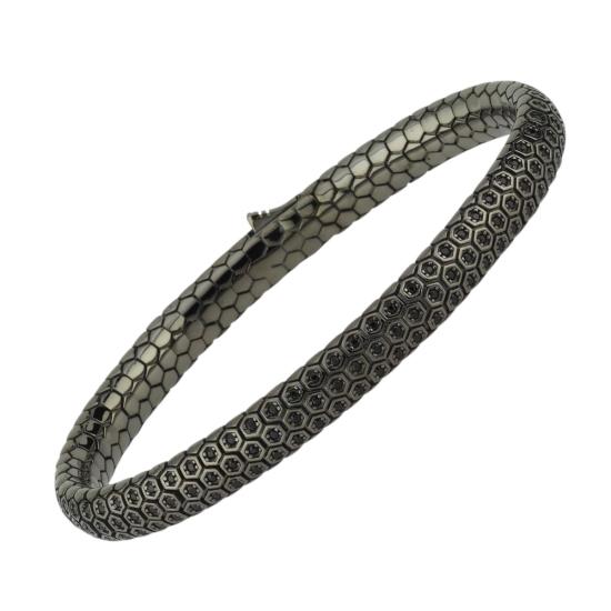 925 Silver Zircon Vip Handcuff Bracelet Model