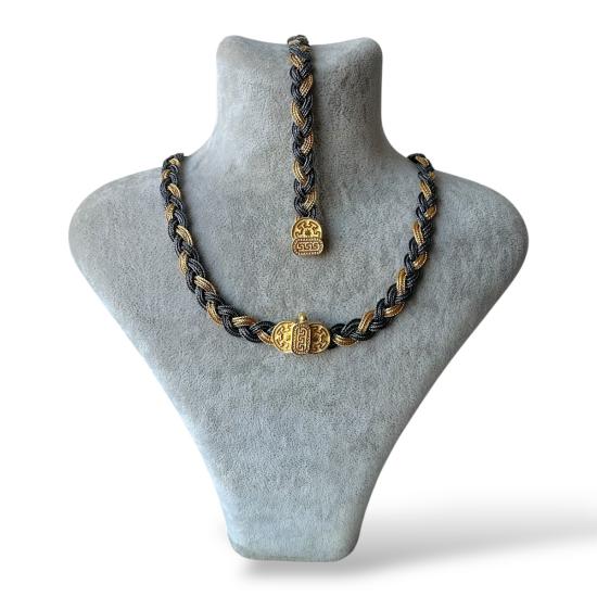 925 Carat Mardin Straw Silver Set