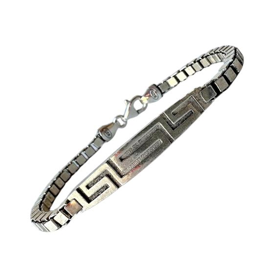925 Sterling Silver Double Cube Chain Bracelet