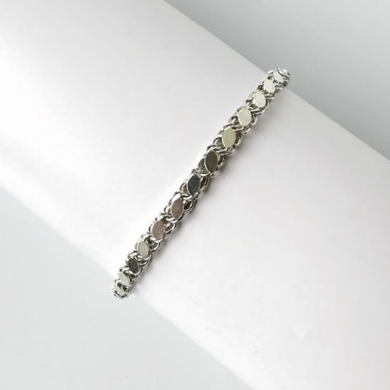 925 Sterling Barley Chain Men’s Silver Bracelet