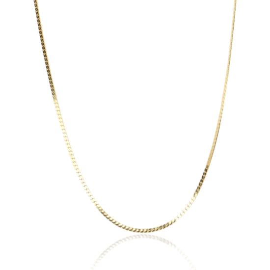 925 Carat Gold Plated Flat Chain Women’s Necklace