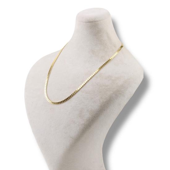 925 Carat Gold Plated Flat Chain Women’s Necklace