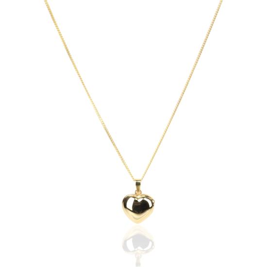 925 Carat Gold Plated Heart Silver Necklace