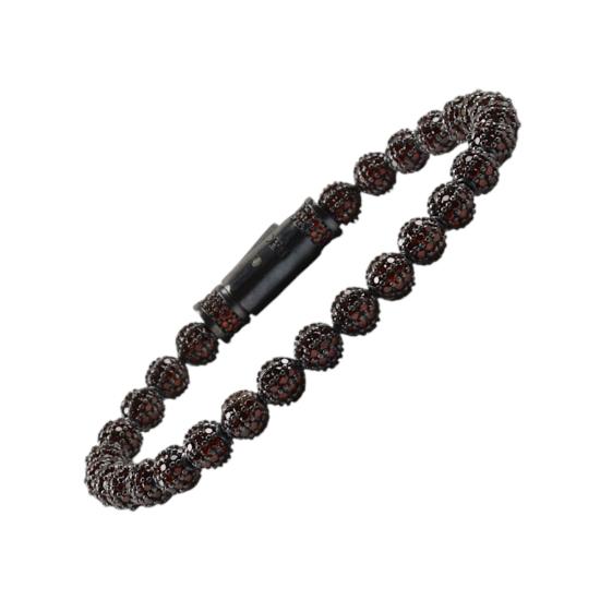 925 Ayar Kırmızı Zirkon Taşlı Unisex Bileklik