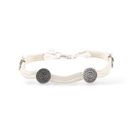 925 Carat Mardin Straw 3-Piece Silver Bracelet