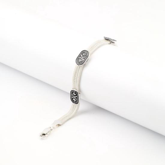925 Carat Mardin Straw 3-Piece Silver Bracelet