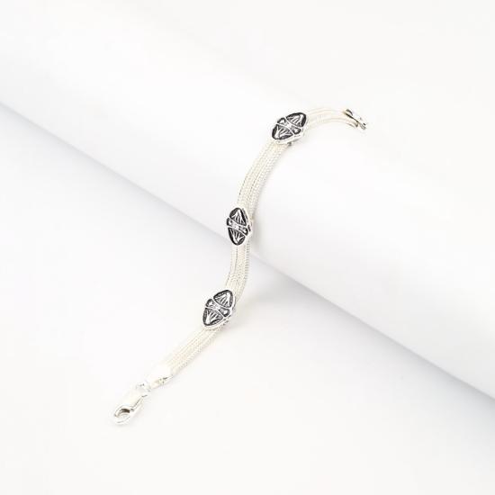 925 Carat Mardin Straw 3-Piece Silver Bracelet